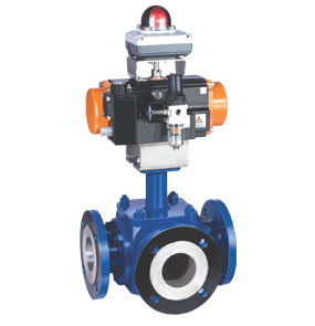 3 Way Ball Valve with Rotary Actuator