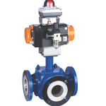 3 Way Ball Valve with Rotary Actuator